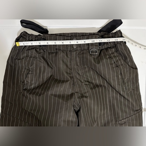 Lands’ End Youth Insulated Snow Pants, Size 16, Brown with White Pinstripes - Picture 9 of 16